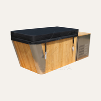 Baignoire à glace en bois carbonisé pour hôtel boutique, centre de spa, usage commercial ou résidentiel, bain froid extérieur, spa à domicile, directement de l'usine