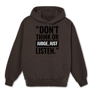 Adult Man Hoodie Pullover Long Sleeve Brown Color Stylish Fashionable Gents Hoodies With Custom <b>Screen</b> Printed Logo - Product Image 4