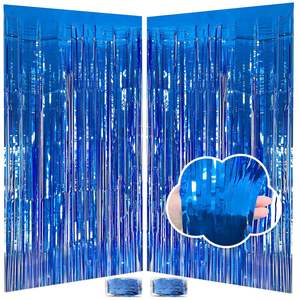 Metallic Foil Fringe Curtains <strong>Door</strong> <strong>Streamer</strong> for Christmas Graduation Parties-Reusable Durable Indoor Photo Booth Backdrop - Product Image 5