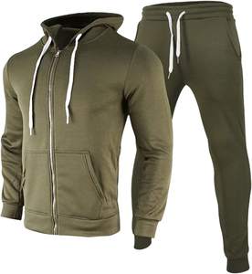 Vêtements de sport décontractés d'hiver, ensembles de survêtements de sport pour hommes, deux pièces, polaire respirant, 100% coton, haute qualité - Product Image 5