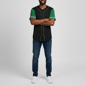 Usine OEM, vente en gros de maillots de baseball pour hommes adultes, impression personnalisée, respirant, taille plus, manches courtes, design personnalisable - Product Image 3