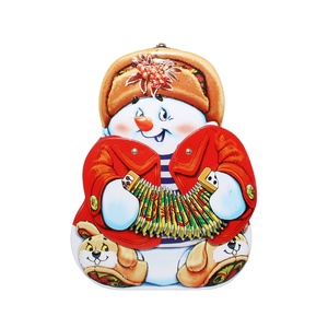 Latas Navideñas con Forma de Muñeco de Nieve, con Tapas, Aptas para Alimentos, Impresión Personalizada, Suministro ODM, Recuerdos para Fiestas de Navidad, Almacenamiento de Golosinas - Product Image 2