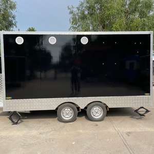 Remolque de Comida Móvil de Aluminio de Lujo, Barra de Ensaladas, Fregadero, Resistente a la Oxidación, para Uso Comercial en Exteriores de Estilo Retro - Product Image 4