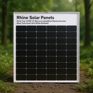 Panel Solar Monocristalino Rhine Solar de 255W HJT Negro con Lámina Trasera Blanca - Product Image 3
