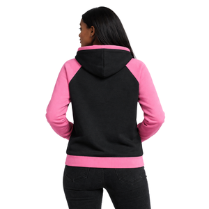 Sweat à capuche à manches raglan noir Sororité grecque Femmes Rose & Vert Collège Sœur d'université Sweat à capuche élégant décontracté Vêtements - Product Image 2