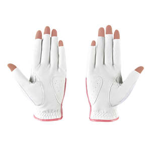 Gants de golf sans doigts personnalisés avec logo pour femmes, protection des ongles, nouvelle arrivée, adhérence supérieure, en cuir Cabretta. - Product Image 5