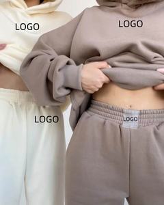 Ensemble deux pièces pour femmes, sweat-shirt à capuche et pantalon de survêtement, logo personnalisé décontracté, taille plus, impression personnalisée - Product Image 2