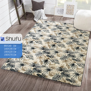 Tapis Shufu écologique antidérapant anti-allergique en polypropylène et polyester fabriqué à la machine avec motif abstrait pour salon et chambre à coucher - Product Image 3