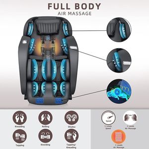 Fauteuil de massage complet avec trajectoire de massage, fauteuil inclinable avec analyse corporelle, modes automatiques, gravité zéro, airbags, chauffage, IA et contrôle par application - Product Image 6