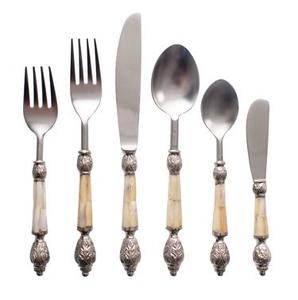 Ensemble de couverts en acier inoxydable de haute qualité avec poignée en nacre Couverts de luxe Vaisselle élégante pour la cuisine à domicile - Product Image 4