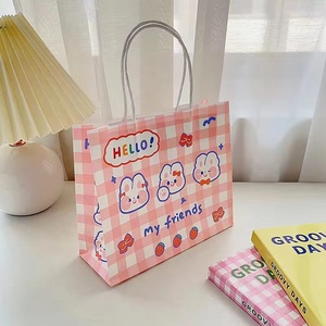 Bolsa de papel Kraft de varios tamaños para regalo de Festival, bolsas de ropa para compras, bolsa de papel de Color personalizada multifunción con asas - Product Image 5