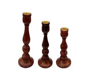 Elegant Designs Natural Acacia <b>Wood</b> Handmade Handicraft Eco-Friendly Modern Candle Holder Customizable Color/Logo/Packing Unique - Product Image 3