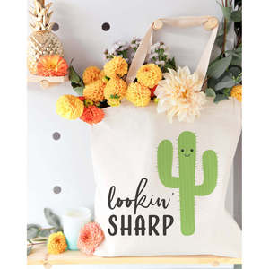 Eco-Friendly Cotton Canvas Tote Bag Daily Use Medium Heat Transfer Cartoon Letter Screen for Advertising Gift Lookin' Sharp! - Product Image 3