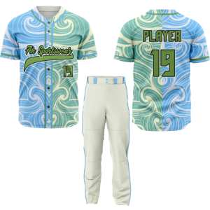 Uniformes de Béisbol Transpirables Personalizados de Venta Caliente, Camisetas con Cuello en V y Botones, Ropa de Béisbol y Sóftbol a Precios Asequibles - Product Image 6