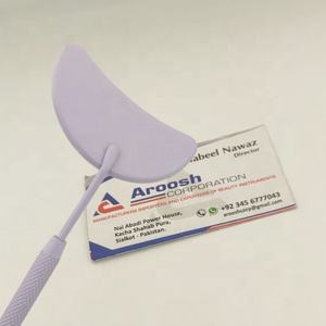 Espejo de Inspección de Pestañas de Acero Inoxidable con Forma de Media Luna, Color Personalizado al por Mayor, Marca Privada para Artistas de Pestañas, Punta Puntiaguda, Duradero - Product Image 4