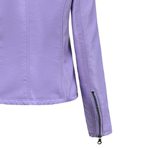 Veste en cuir à col montant d'hiver pour femmes de vente chaude Design personnalisable avec tissu en toile fini Clients les plus demandés - Product Image 5