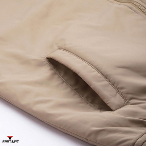 Blouson aviateur unisexe à la mode de conception populaire avec tissu en toile à motif patchwork imperméable et respirant - Product Image 5