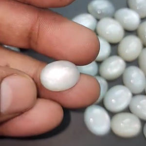 154 piezas de piedra lunar blanca Natural 10mm a 20mm cabujón ovalado 1288 Cts lote Iroc ventas cabina de piedra lunar suelta de alta calidad US $112 - Product Image 2