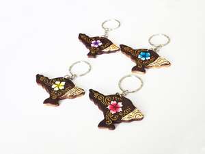 Llavero de Madera al por Mayor Modelo Isla de Bali, Llavero Pintado a Mano para Recuerdo o Accesorios de Bolsa - Product Image 3