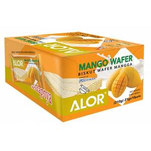 ALOR HALAL Sweet Cream Freeze-Dried Mango Wafers Low-Carb Crispy Cookies Biscuits Sachet Individually Packed <b>Milk</b> <b>Boxes</b> Bag - Product Image 1