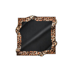 Pierre Cardin Leopard Print Silk Crepe Satin <b>Square</b> <b>Scarf</b> 90x90 - Product Image 1
