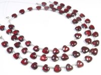 Perles de grenat rouge africain 100% naturelles, 7,5-9 mm, facettées, en forme de cœur sculpté, de haute qualité, 100 carats, pendentif/collier