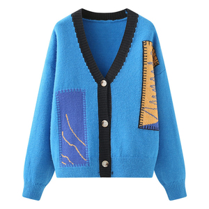 Fabricante de suéteres de Cárdigan para mujer Transpirable grueso cálido al por mayor suéteres de cárdigan con botones OEM personalizados - Product Image 1