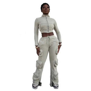 2025 Sportswear 2 pièces Jogging costume en gros hiver laine vêtements de sport pour femmes bas prix vêtements de sport en vrac - Product Image 5