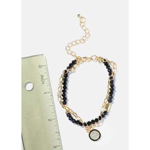 Bracciale con Perline di Cristallo Granato Opale Ametista Diamante Rubino Quarzo Stile Bohémien Placcato Oro Bracciale in Giada Bracciale Religioso con Diamanti - Product Image 3