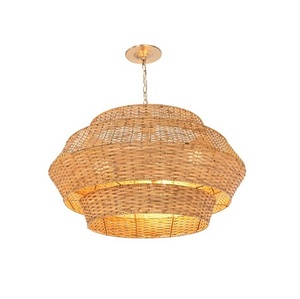 Lámpara colgante de mimbre de ratán para techo, cesta de sombra tejida de bambú, gran oferta - Product Image 6