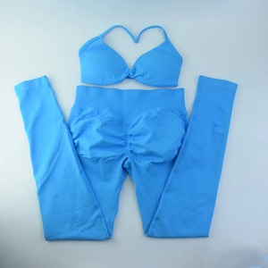 ชุดออกกำลังกายผู้หญิงเอวสูงผ้าระบายอากาศดี สำหรับเล่นกีฬาและโยคะ ผลิตจากผ้าสแปนเด็กซ์/ไนลอน - Product Image 4