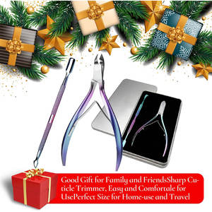 Cortacutículas Extremadamente Afilado, de Acero Inoxidable de Lujo, 2 en 1, Kit Profesional de Manicura y Pedicura, en Caja - Product Image 2