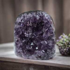 Venta al por mayor de cristales de racimo de amatista de geoda de Reiki natural brasileño artesanías de piedra semipreciosa para el hogar Oficina Fengshui ornamento - Product Image 3