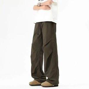 Pantalon de survêtement en toile épaisse respirante écologique 100% coton blanc gris pour hommes Automne Hiver Ample Style Hip-hop américain - Product Image 2