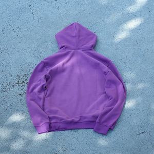 Sudadera con Capucha Extra Grande de Estilo Urbano, con Cierre y Estampado Puff, 100% Algodón, con Logotipo Personalizado al por Mayor para Hombre - Product Image 2