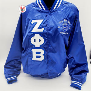 Chaquetas de hermandad Zeta Phi Beta, chaqueta de satén griega para mujer, venta al por mayor, chaqueta de satén bordada hecha a medida, Devine Nine Gear - Product Image 5