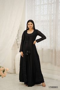 ชุดผ้าส่าหรีซารีวาร์คอเมซพื้นเมืองอินเดียชุดงานปักลาย - Product Image 4