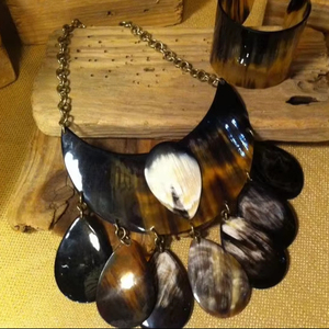 SOURCED, recién llegado, collar de cuerno de buey de Búfalo, joyería de hueso de estilo Animal pulido, cuentas de diseño Natural, boda para mujeres y niñas - Product Image 5