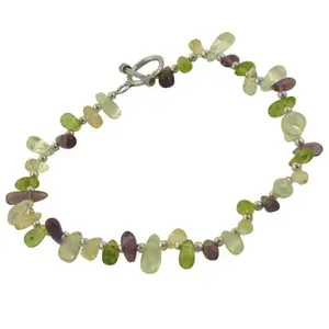 "Stylish Gemstone <b>Beaded</b> <b>Bracelet</b> <b>for</b> Women-Sterling Silver Gift Jewelry" - Product Image 1