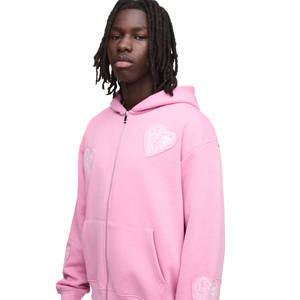 Survêtements de jogging chauds d'hiver, logo personnalisé, couleur rose, marque privée, survêtements de haute qualité, matériaux en coton, survêtements en molleton - Product Image 3