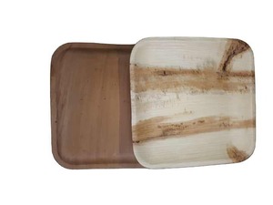 <b>Heavy</b> <b>Duty</b> Stylish Reusable Eco-Friendly Natural Biodegradable Compostable Palm Leaf Square Plates for Weddings Events Catering - Product Image 5