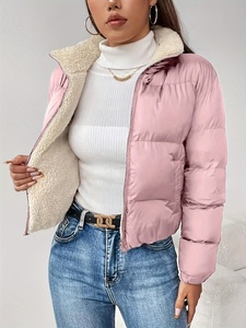 Veste matelassée pour femme fabriquée en usine avec broderie, pour l'automne/le printemps/l'hiver, vêtement d'extérieur, fermeture éclair, épaisse et chaude - Product Image 4