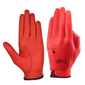 Gants de golf en cuir de cabretta véritable pour gaucher avec poignées personnalisées, couleurs personnalisées, équipement sportif en peau de mouton - Product Image 3