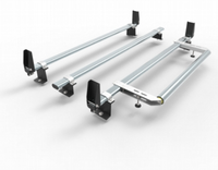 Barres de toit Peugeot Partner Aero-Tech 3 barres - Supports de chargement - Rouleau arrière Modèles de fourgonnettes uniquement 2008-2018