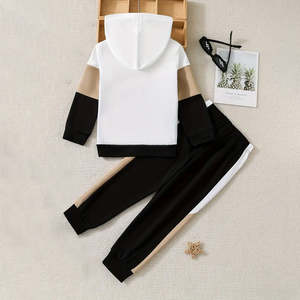 Chándales sólidos informales de invierno para niños personalizados, traje de correr de algodón ligero transpirable para niños, servicio OEM al por mayor - Product Image 2