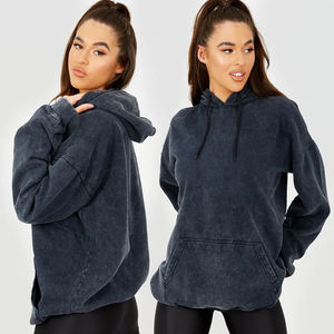 Sudaderas con capucha unisex lavadas con ácido OEM Ajuste personalizado Algodón 340 GSM Ajuste informal Moda urbana Proveedor de ropa de Bangladesh a granel - Product Image 1
