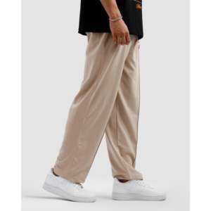 Pantalon plissé taupe unisexe coupe décontractée 240 GSM respirant 100% coton - Product Image 3