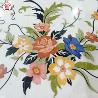 China Fabrik Villa Indoor Beige Marmor Luxus Wasserstrahl Blume Natur marmor Treppenstufen und Riser Marmor Treppe Design