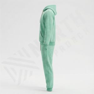 Survêtement personnalisé en couleur délavée à l'acide pour hommes, de haute qualité, personnalisable, respirant, style hivernal, tenue de sport, de fitness, de jogging - Product Image 3