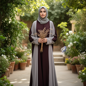 Robe décontractée en tricot étoilé ByMeldev, Abaya Busui Nonbusui - Product Image 2
